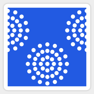 Pattern with white dots on blue background Sticker